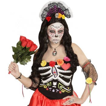 Diadema Abanico Dia De Muertos