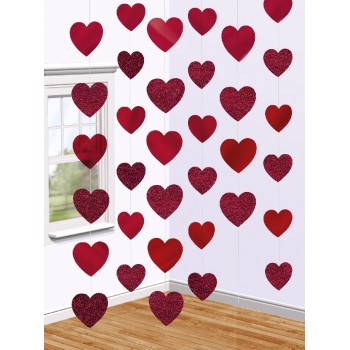 P/6 Deco Colg Corazones