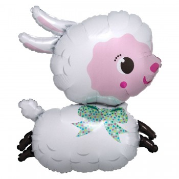 Globo Forma Ovejita Blanca Laz