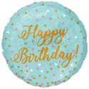 Globo Circulo Happy Bday Holog Globo Circulo Happy Bday Holog