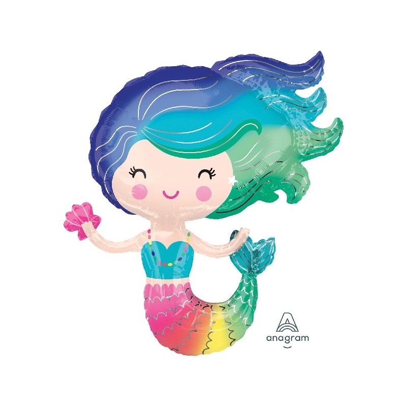 Globo Forma Sirena Multicolor Globo Forma Sirena Multicolor