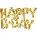 Globo Letras "Happy B-Day" Oro