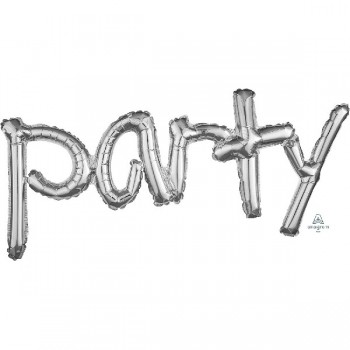 Globo Letras "Party" Plata