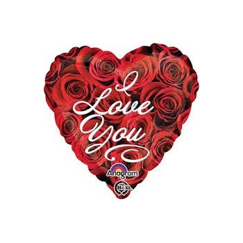 Globo I Love You Corazon Rosas