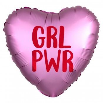 Globo Corazon Satin "Grl Pwr"