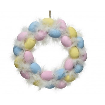 Corona Huevos Pascua Plumas