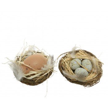 Nido Huevos Pascua 8X3cm