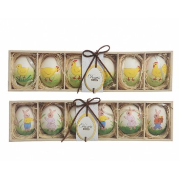 C/6 Huevos Decorados 6Cm