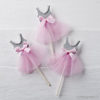 P/5 Pick Bailarina Gris-Rosa