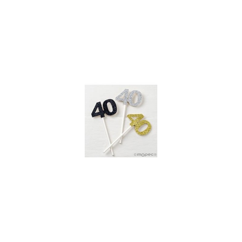 P/12 Pick 40 Años Plat/Oro/Neg