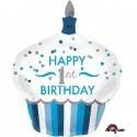 Globo Cupcake H.1St Bday Azul Globo Cupcake H.1St Bday Azul