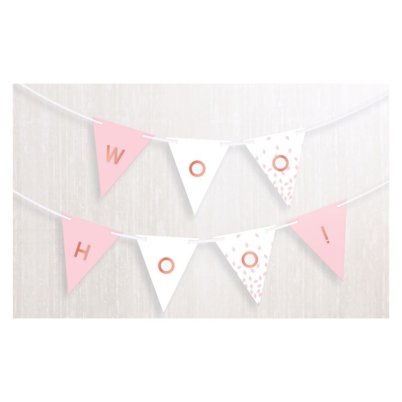 Banderin Rosa Oro Person 4,57M Banderin Rosa Oro Person 4,57M
