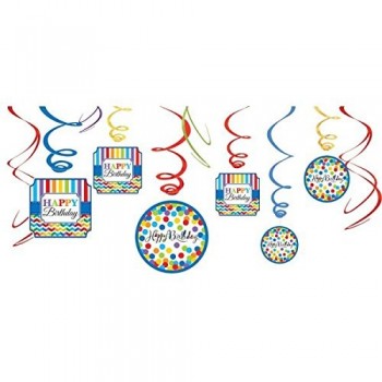 P/12 Deco.Espiral Happy Bday