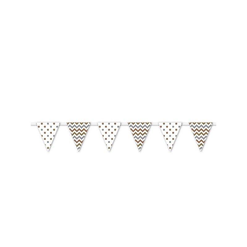 Banderin Met. Mix Dots&Chevron