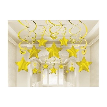 P/30 Colg.Espir.Estrellas Oro