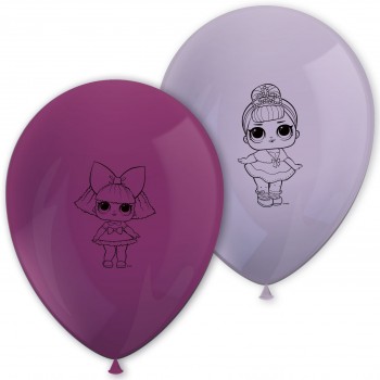 P/8 Globos Latex Lol Glitter