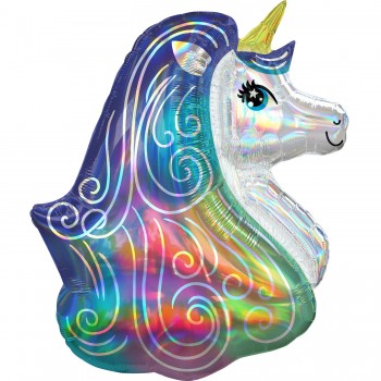Globo Unicornio Rainbow Irisde