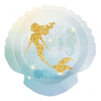 P/6 Plato Sirena Dorada 18Cm