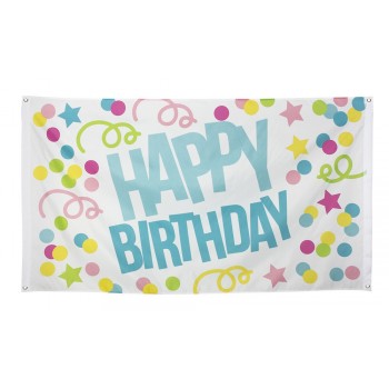 Bandera Happy Bday 90X150 Punt