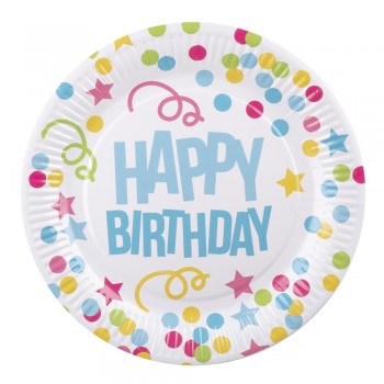 P/6 Plato 23Cm Happy Bday Punt