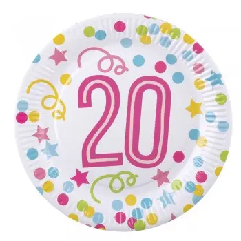 P/6 Plato Nº20 Confetti 23Cm