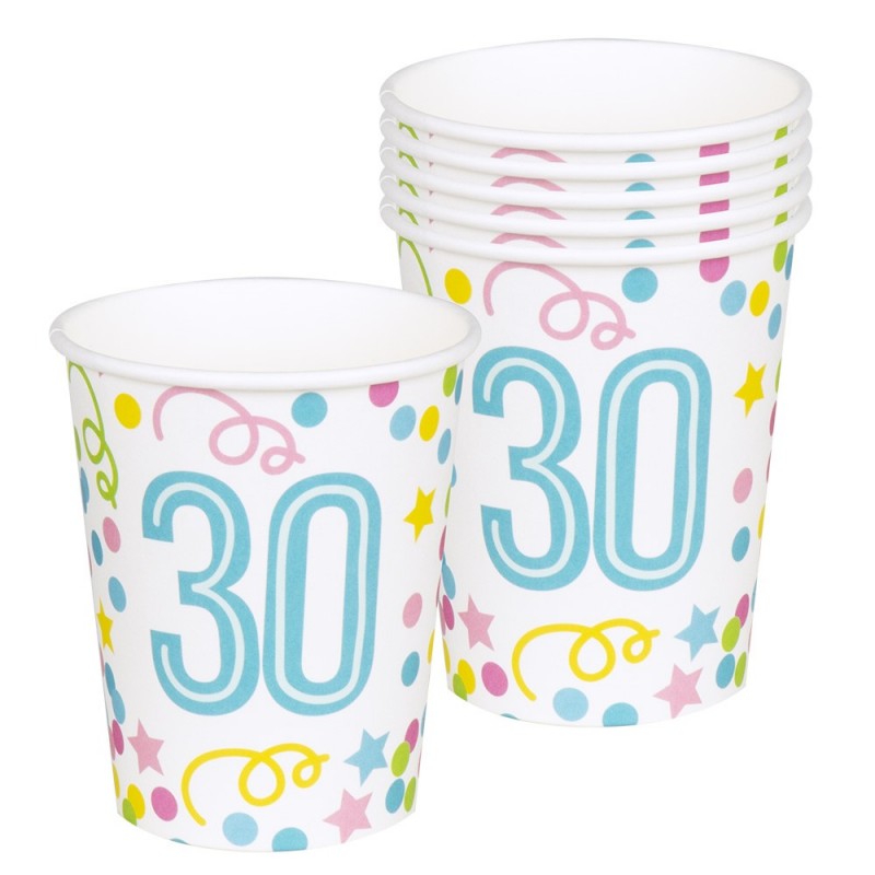 P/6 Vasos Nº30 Confetti P/6 Vasos Nº30 Confetti