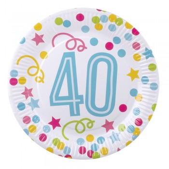 P/6 Plato Nº40 Confetti 23Cm