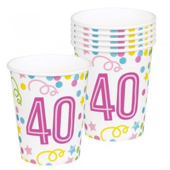 P/6 Vasos Nº40 Confetti