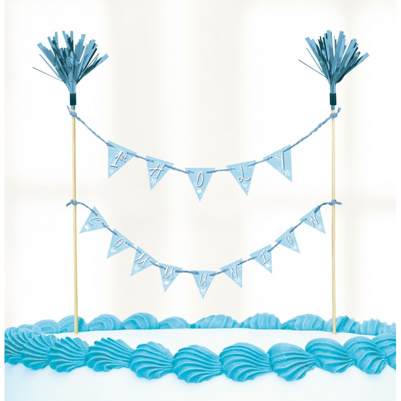 Deco Tarta Band.1ºcomunion Azu