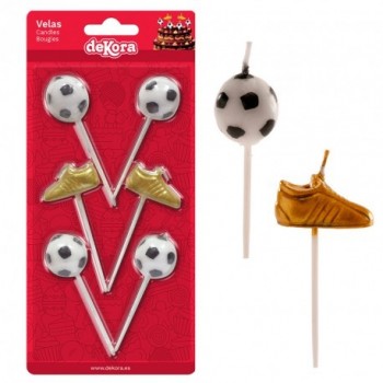 P/6 Vela Balon Futbol+Bota Oro