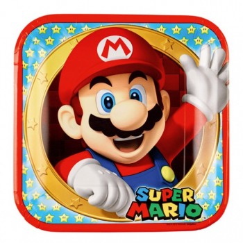 P/8 Plato Super Mario 23C Cuad