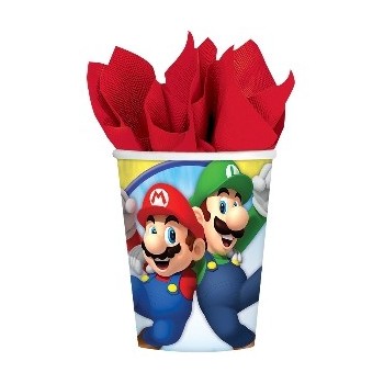 P/8 Vasos Super Mario 25Cl