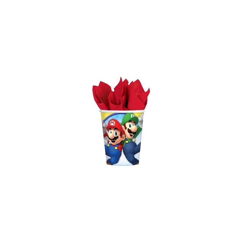 P/8 Vasos Super Mario 25Cl