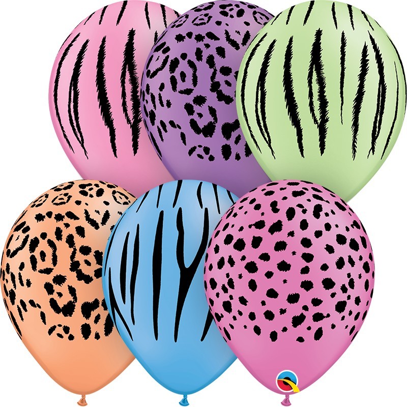 Globo Latex 11" Safari Colores Globo Latex 11" Safari Colores