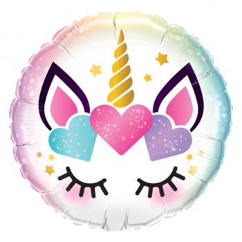 Globo 18"Unicornio Corazones
