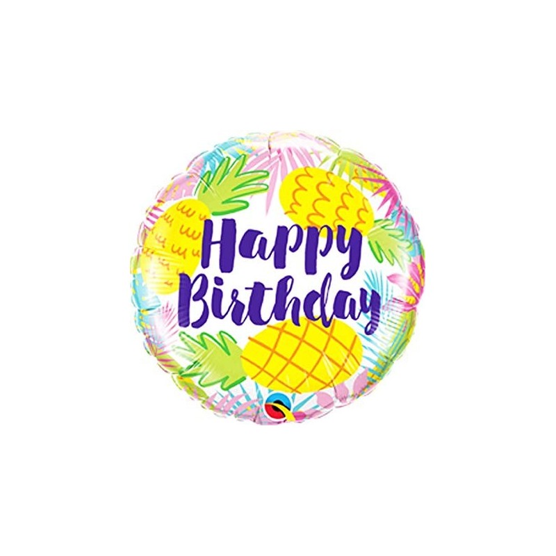 Globo 18"Happy Bday Piñas Palm