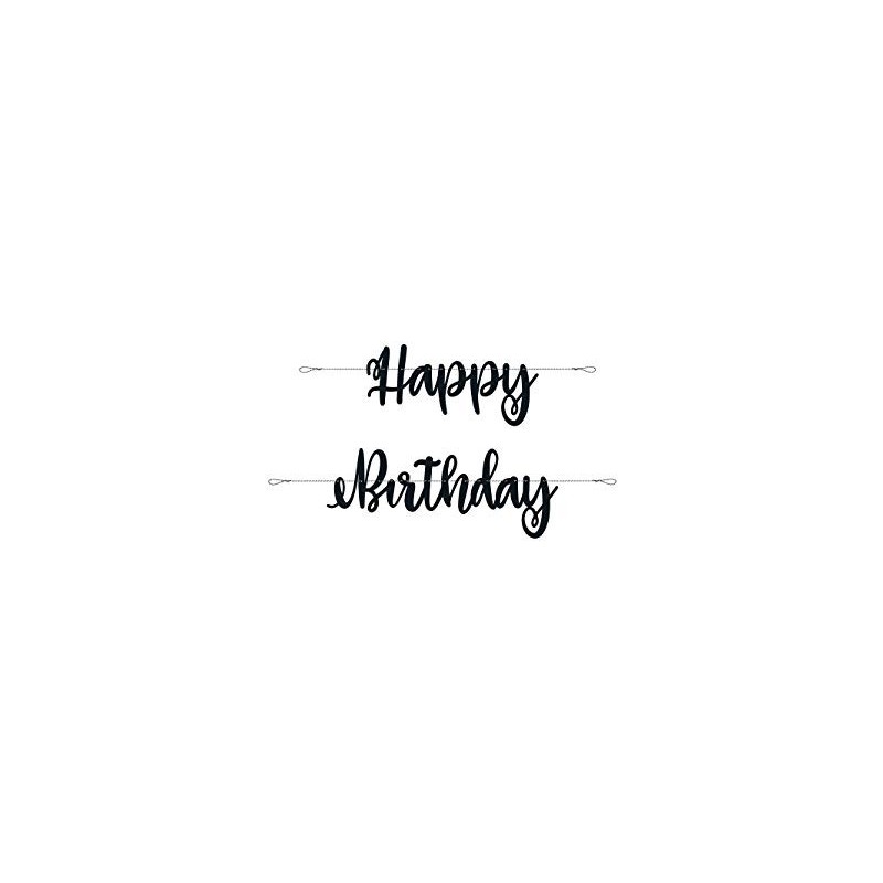 Guirn.Happy Bday Letras Negras Guirn.Happy Bday Letras Negras