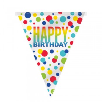 Banderin Happy Bday Topo Multi