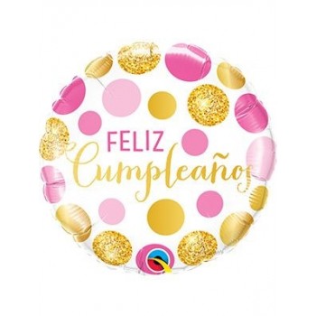 Globo Feliz Cumple Topo Or/Ros