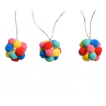 Guirn.Pompones C/Luz 180Cm