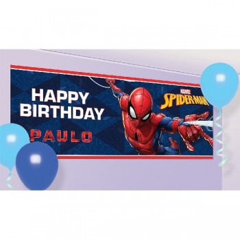 Cartel Spiderman Happy Bday Pe