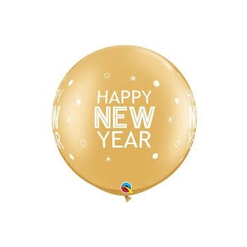 Globo Jumbo Oro Happy New Year