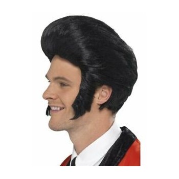 Peluca Elvis Negra Tupe 50S