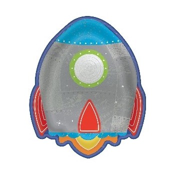 P/8 Plato Forma Cohete 18Cm