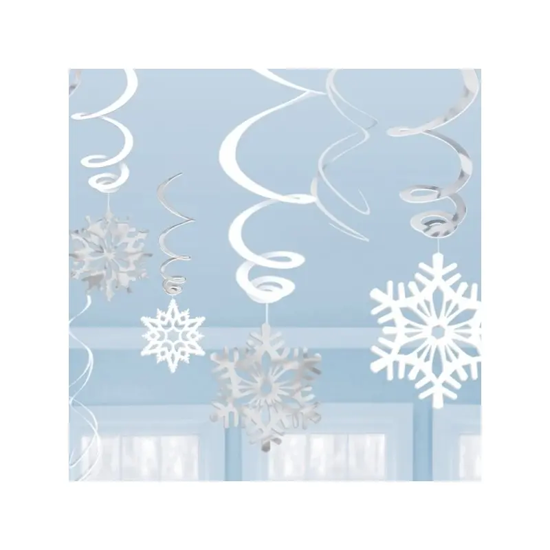 P/12 Colg.Espiral Copos Nieve P/12 Colg.Espiral Copos Nieve