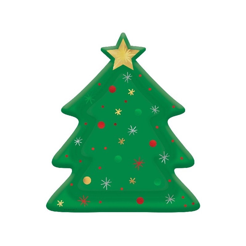 P/8 Plato Forma Arbol Navidad P/8 Plato Forma Arbol Navidad