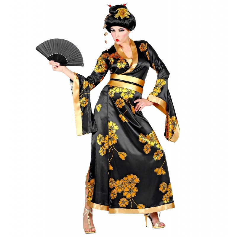 Disf.Geisha Negro/Oro T-L